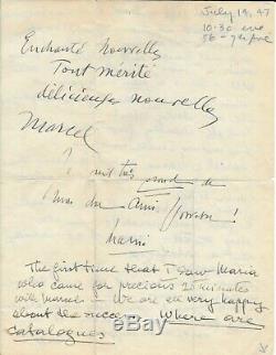 Marcel Duchamp Autograph Letter Signed New York Period 1947