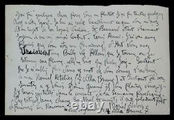 Marcel LENOIR LETTER/AUTOGRAPHED CARD SIGNED TO Henry LAPAUZE