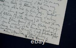 Marcel LENOIR SIGNED AUTOGRAPH LETTER/CARD TO Henry LAPAUZE