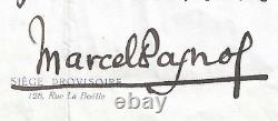 Marcel Pagnol Autograph Letter Signed Monaco, 10 October 1951 1 Page In-4