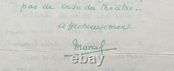 Marcel Pagnol Signed Autograph Letter: Theatre, Cinema & Hard Times