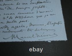 Marcel Prevost Signed Autograph Letter to a New Publishing Company, 1930