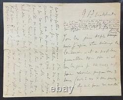 Marcel Proust Autograph Letter Signed Duel Writer Paul Adam 1897