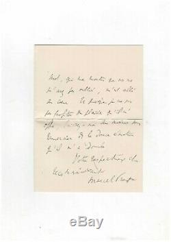 Marcel Proust / Letter Autograph Signed To Germaine Lavignac / Reynaldo Hahn
