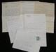 Marcel Reggui Set Of 5 Autograph Letters Signed Massacres Of Guelma 1952/1990