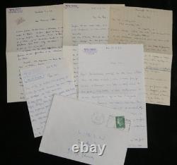 Marcel Reggui Set of 5 autograph letters signed Massacres of Guelma 1952/1990