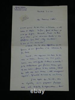 Marcel Reggui Set of 5 autograph letters signed Massacres of Guelma 1952/1990
