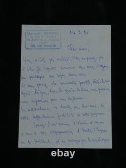Marcel Reggui Set of 5 autograph letters signed Massacres of Guelma 1952/1990