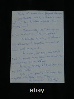 Marcel Reggui Set of 5 autograph letters signed Massacres of Guelma 1952/1990