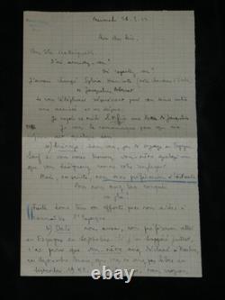 Marcel Reggui Set of 5 autograph letters signed Massacres of Guelma 1952/1990
