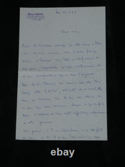 Marcel Reggui Set of 5 autograph letters signed Massacres of Guelma 1952/1990