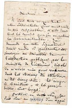 Marceline Desbordes-valmore Signed Autograph Letter To Victor Hugo 1849