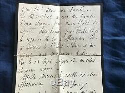 Marechal Petain Autograph Letter Signed Rare 1930 Army Wife