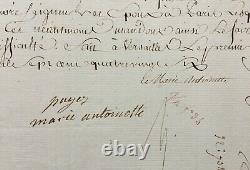 Marie Antoinette Queen Of France Letter / Document Signed 1786