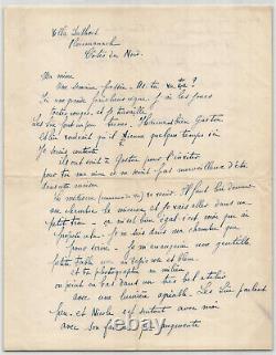 Marie Laurencin Autographed Letter to Her Mother Without Great Joy