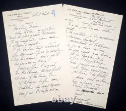 Marie Laurencin Autography Letter Signed On Paul Rosenberg