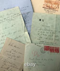 Marie Laurencin Set Of 5 Autograph Letters Signed To François De Gouy