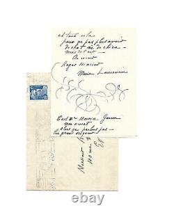 Marie Laurencin / Signed Autograph Letter / Drawing / Apollinaire / Mona Lisa