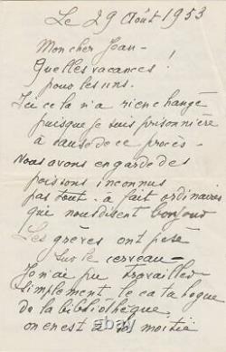 Marie Laurencin Signed Autograph Letter To Jean Denoël Rare