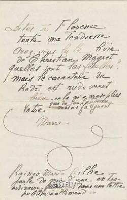 Marie Laurencin Signed Autograph Letter To Jean Denoël Rare