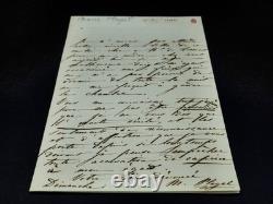 Marie Pleyel autograph signed letter to Mr. De Trémont, 1844