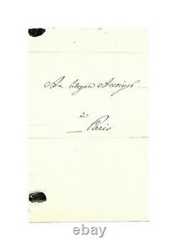Marie-christine De Saxe / Signed Autograph Letter / Grieving / Empire / Carignan