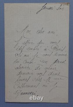 Mariette SULLY, Singer SIGNED AUTOGRAPH LETTER OF 3 PAGES