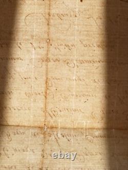 Marine Autographed Letter Signed Cherbourg 1816 Claude Du Campe De Rosamel