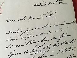 Marshal BAZAINE Autographed Letter signed to Eugene PLON publisher, printer 1882