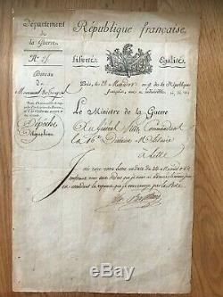 Marshal Berthier / Signed Letter (1801) / Au General Pille / Napoleon