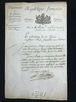 Marshal Berthier / Signed Letter (1802) / The Inspector Journals / Napoleon