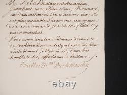 Marshal of Mouchy Signed Manuscript Letter Autograph of Knight de Maucor