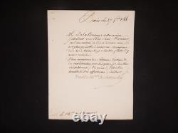 Marshal of Mouchy Signed Manuscript Letter Autograph of Knight de Maucor