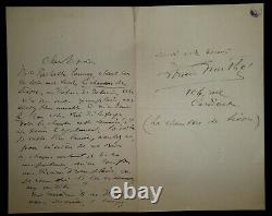 Mathe Edouard Letter Autography Signed, Maurice Ile