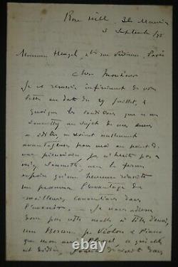 Mathe Edouard Letter Autography Signed, Port Louis, Ile Maurice, 1893