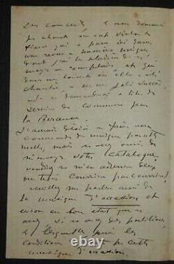 Mathe Edouard Letter Autography Signed, Port Louis, Ile Maurice, 1893