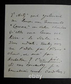 Mathe Edouard Letter Self-grapher Signed St Petersbourg Russia 1895