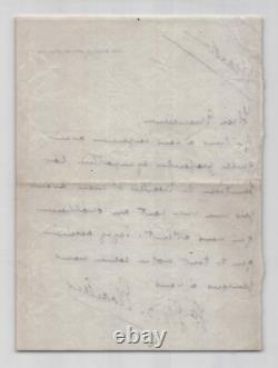 Mathieu de Noailles husband of Anna de Noailles Poetess, signed autograph letter