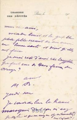 Maurice Barrès 6 autograph letters 1 signed letter Germany mail La Ramée