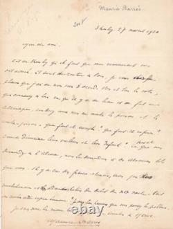 Maurice Barrès 6 autograph letters 1 signed letter Germany mail La Ramée