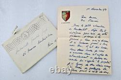 Maurice DRUON signed autograph letter