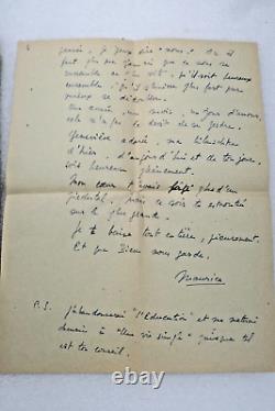 Maurice DRUON signed autograph letter