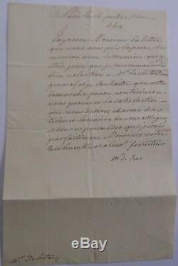 Maurice De Saxe Signed Letter To Mr De Lestang About On Memory 1750