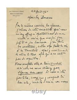 Maurice De Vlaminck / Signed Autograph Letter / Publication / Lucien Descaves