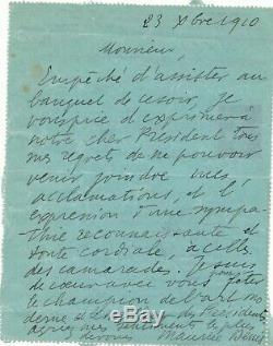 Maurice Denis Autograph Letter Signed In Geo Weiss Frantz Jourdain Champion Art