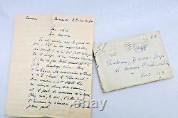 Maurice Druon signed autograph letter