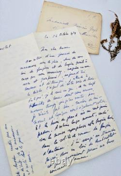 Maurice Druon signed autograph letter