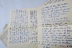 Maurice Druon signed autograph letter