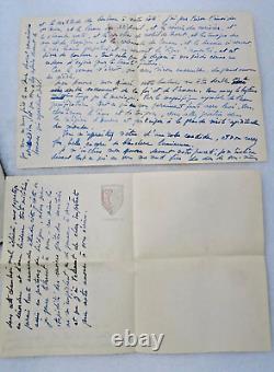 Maurice Druon signed autograph letter