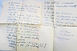 Maurice Druon signed autograph letter